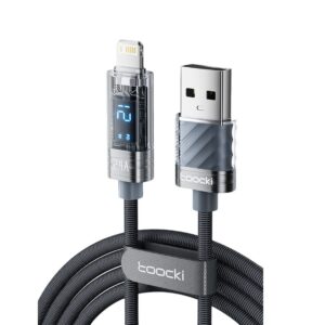 USB-A - iPhone (Lightning) 12W Şarj Kablosu (Dijital Göstergeli)