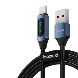 USB - USB-C 66W Dijital Göstergeli Hızlı Şarj Kablosu
