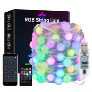 Akıllı RGB Dekoratif Işık Topu Zinciri (10 Metre)