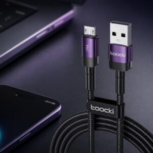 USB-A - Micro USB 12W Şarj Kablosu (Örgülü)