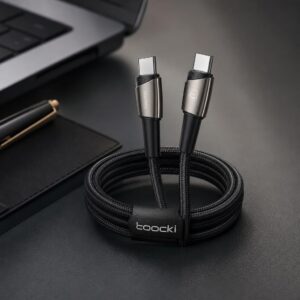 USB-C - USB-C 140W Süper Hızlı Şarj Kablosu (Örgülü)