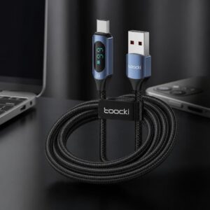 USB - USB-C 66W Dijital Göstergeli Hızlı Şarj Kablosu