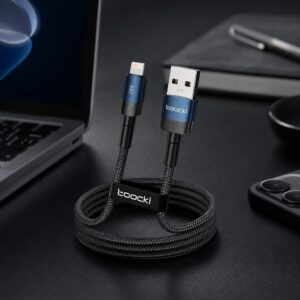 USB-A - iPhone (Lightning) 12W Şarj Kablosu (Örgülü)