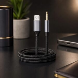 Lightning - 3.5mm AUX Ses Kablosu (Örgülü)